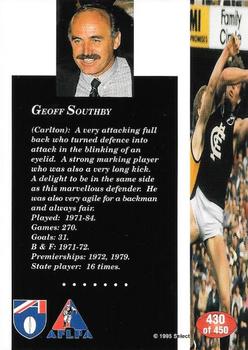 1995 Select AFL #430 Geoff Southby Back